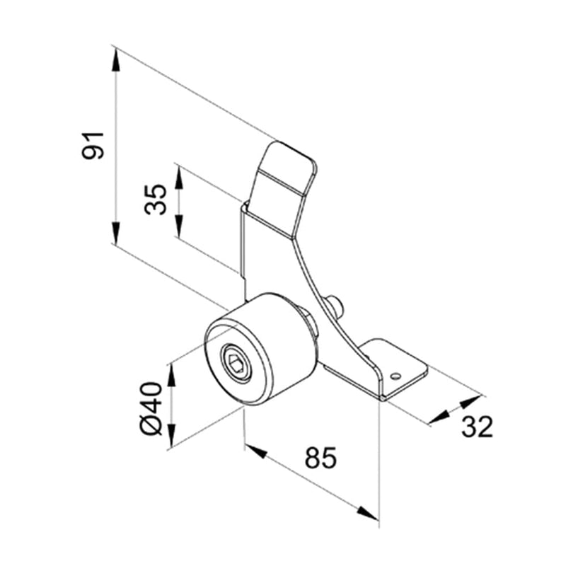 Aluprof Rolltor Einlaufrolle Metall-Polyamid L/R - Fenstergigant