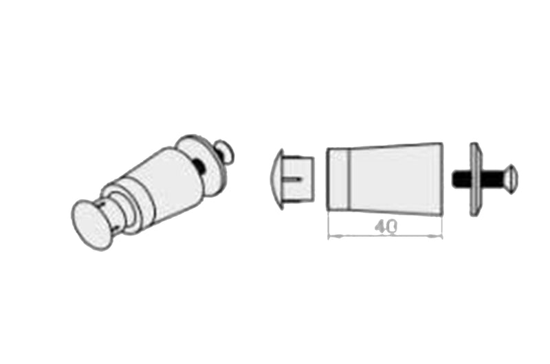 Anschlagstopper 40mm für Rollladenendleiste Set - Fenstergigant
