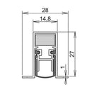 Athmer Tür Athmer Automatische Türdichtung Schall-Ex Duo L-15/28 OS 833mm