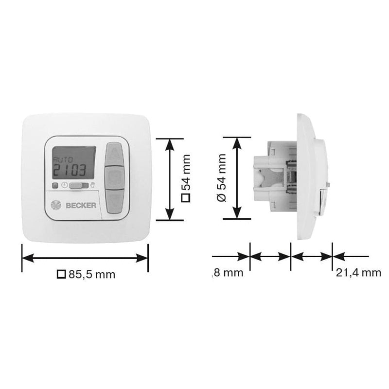 BECKER-Antriebe GmbH Rolladen Becker Centronic TimeControl TC52 Wandsender mit Zeitschaltuhr