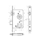 Blaugelb Tür Blaugelb Einsteckschloss Klasse 4 Objekt PZW Flüsterfalle 72/65 9083581