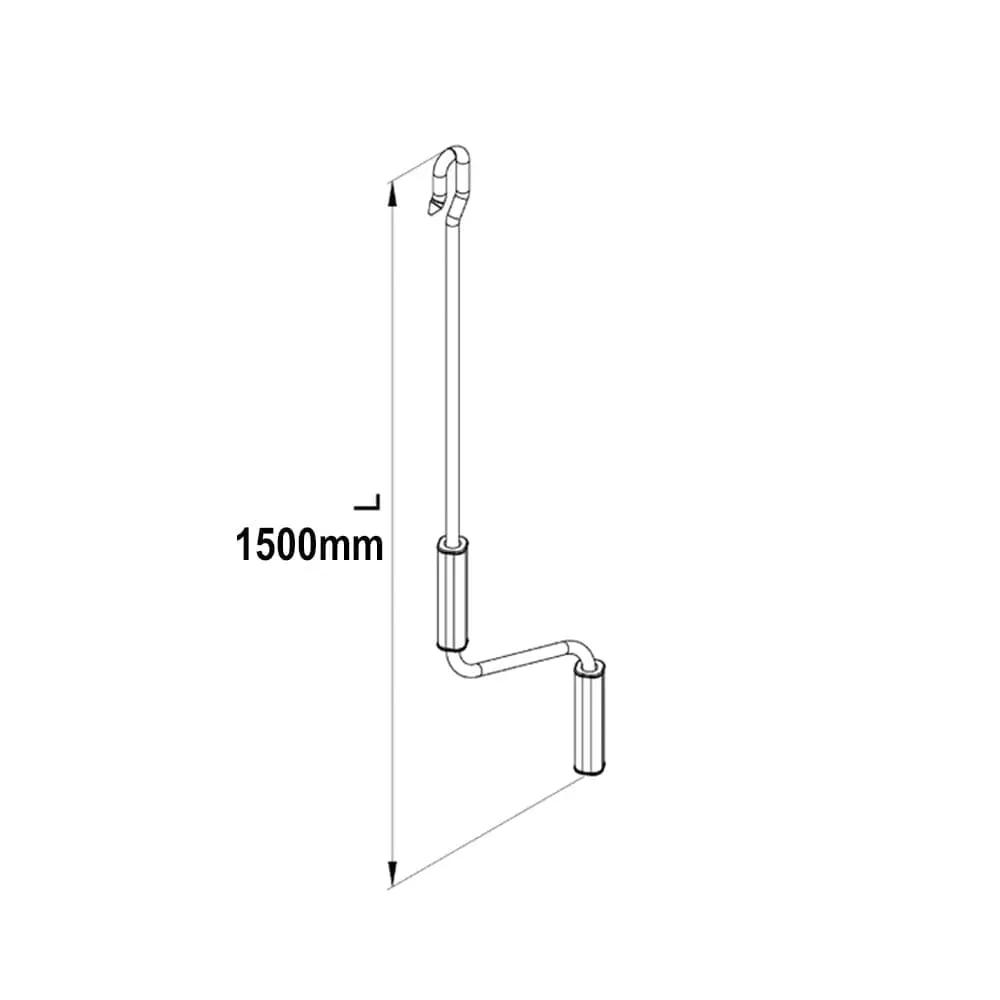 markisen kurbelstange Markisen Kurbelstange 1500mm mit Haken