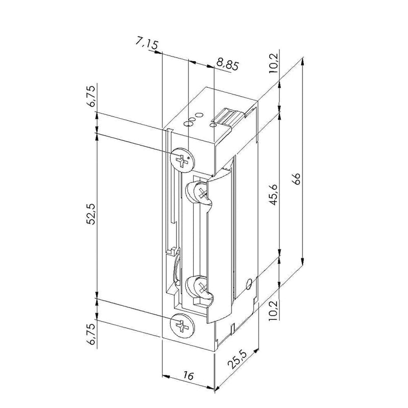Dorcas Tür Dorcas E-Öffner mit Tagesentrieglung D-41.D/FLEX 16,5mm