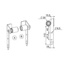Eckermann Rolladen Eckermann Einlaufrolle Vorbau-Führungsschiene L/R