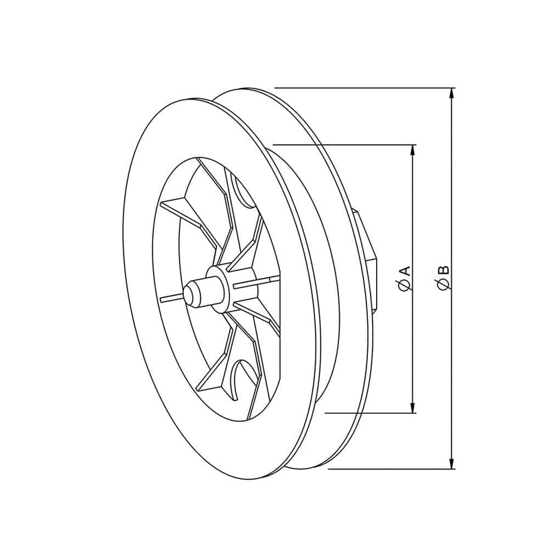 Eckermann Rolladen Eckermann Gurtscheibe Ø190mm mit Stift für SW60