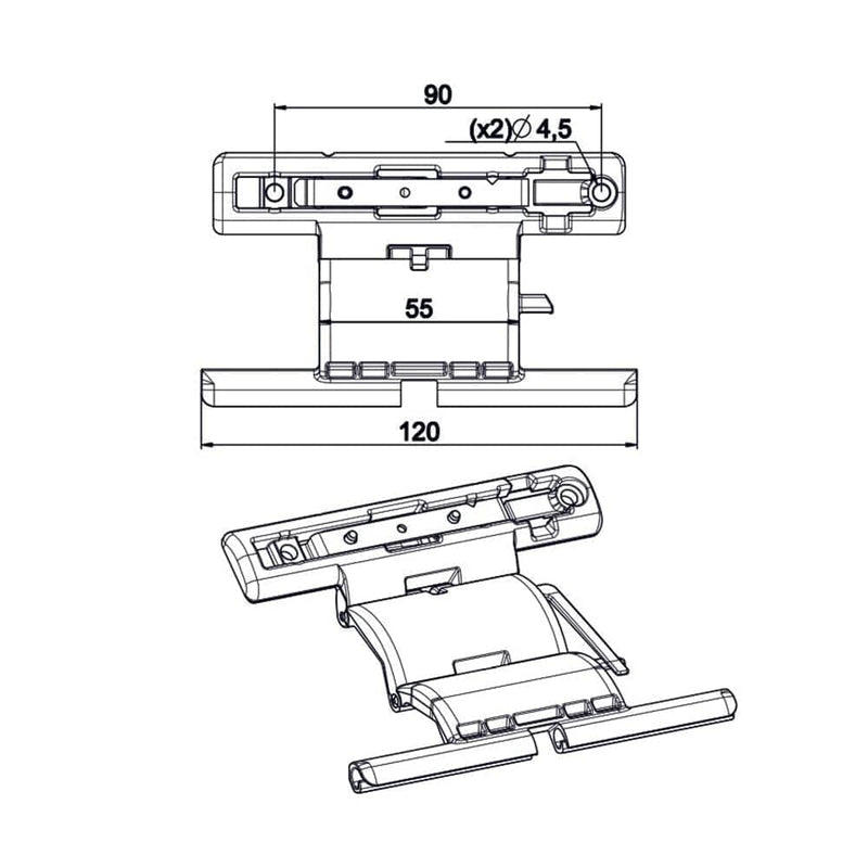 Eckermann Rolladen Eckermann Wellenverbinder OKTOEASY 2-gliedrig SW40 Set