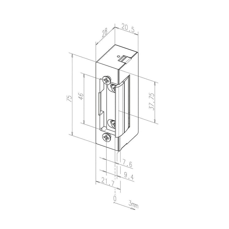 effeff Türöffner ohne Stulp Nr. 17 E 6-12V #