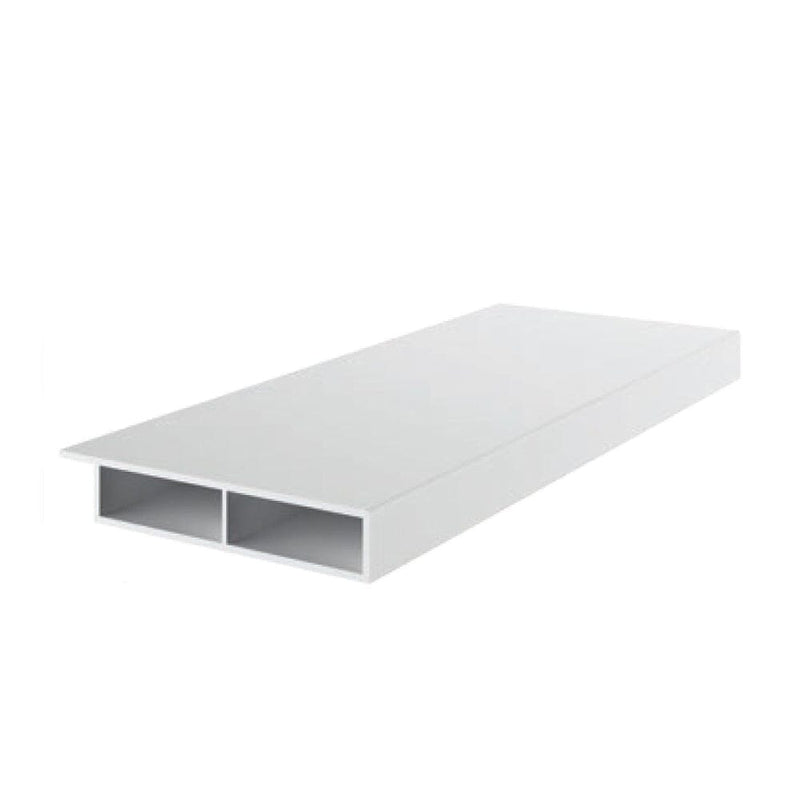 Exte Fenster Weiss / 100cm Exte PVC Deckleiste 20/7 mit Nase und Selbstklebend