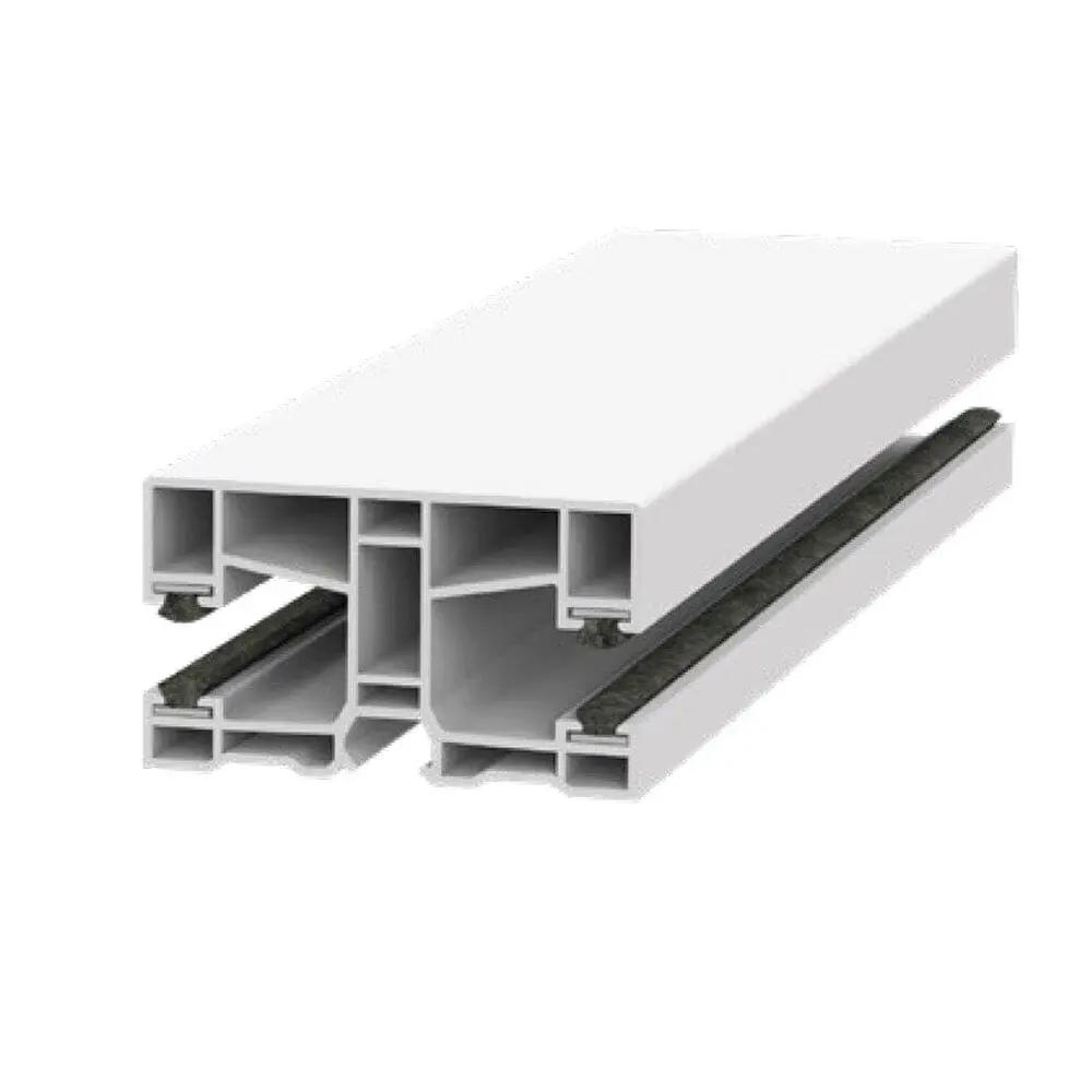 Exte Rolladen Weiss / 100cm Exte PVC-Mini Doppelführungsschiene 50982