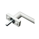 Fam Fenster Fam Fenstergriff Standard Links Gerunded RAL9016 Weiß 35mm Stiftlänge