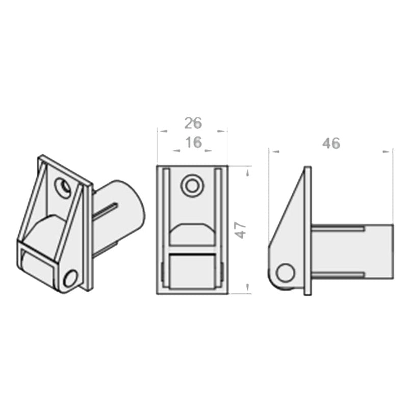 Fenstergigant Rollladen Steckleitrolle ohne Bürste 14mm für Vorbaurollladen