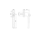 FKS Fenster Weiss FKS Fenstergriff für Schiebekippelemente Abschliessbar 504A