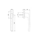 FKS Fenster Weiss FKS Fenstergriff für Schiebekippelemente PSK