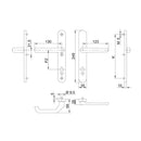 FKS Tür FKS Türgarnitur mit Rollladengriff 30R/1200