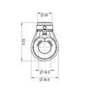 Geiger Antriebstechnik Rolladen Geiger Kugelöse Markisenöse Ø10mm rund QB4mm 6kant Schwarz
