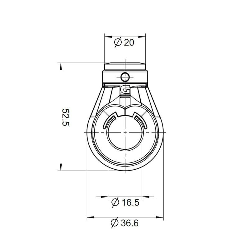 Geiger Antriebstechnik Rolladen Geiger Kugelöse Markisenöse Ø10mm rund QB4mm 6kant Schwarz