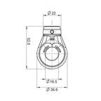 Geiger Antriebstechnik Rolladen Geiger Kugelöse Markisenöse Ø12mm rund QB4mm Schwarz