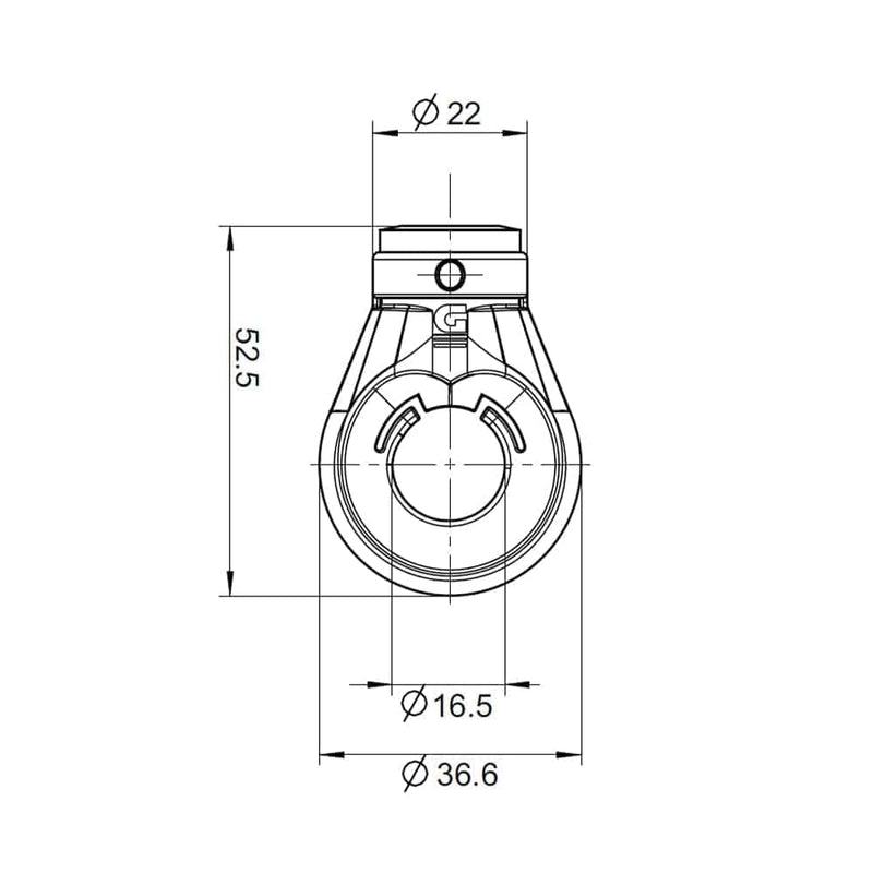 Geiger Antriebstechnik Rolladen Geiger Kugelöse Markisenöse Ø12mm rund QB4mm Schwarz
