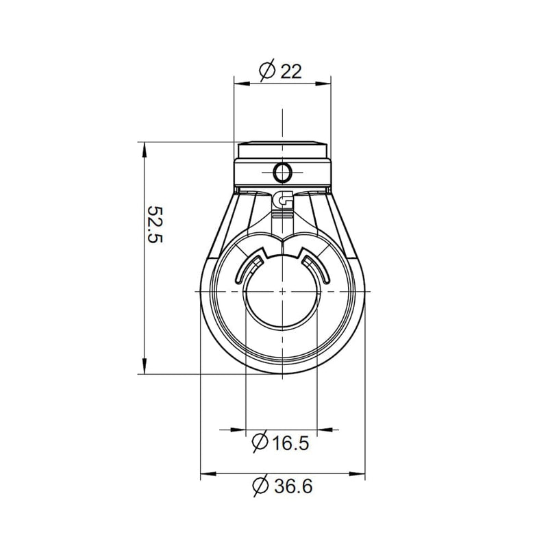 Geiger Kugelöse Markisenöse Ø12mm rund QB4mm Schwarz