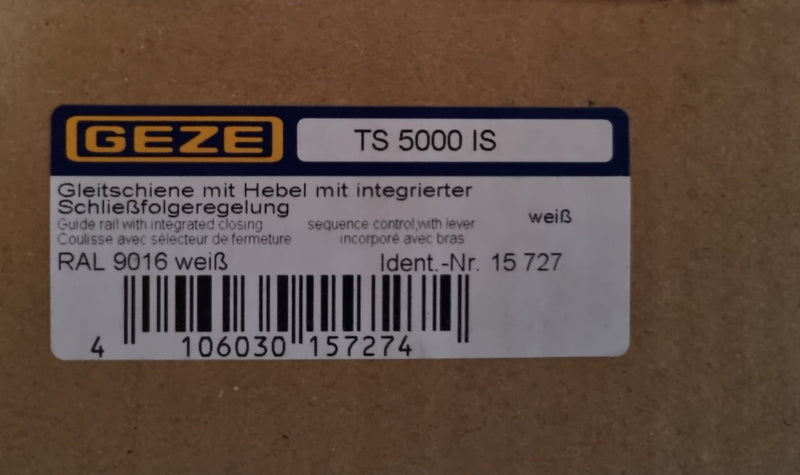 GEZE Tür GEZE TS 5000 IS Gleitschiene mit Hebel mit integrieter Schließfolgeregelung