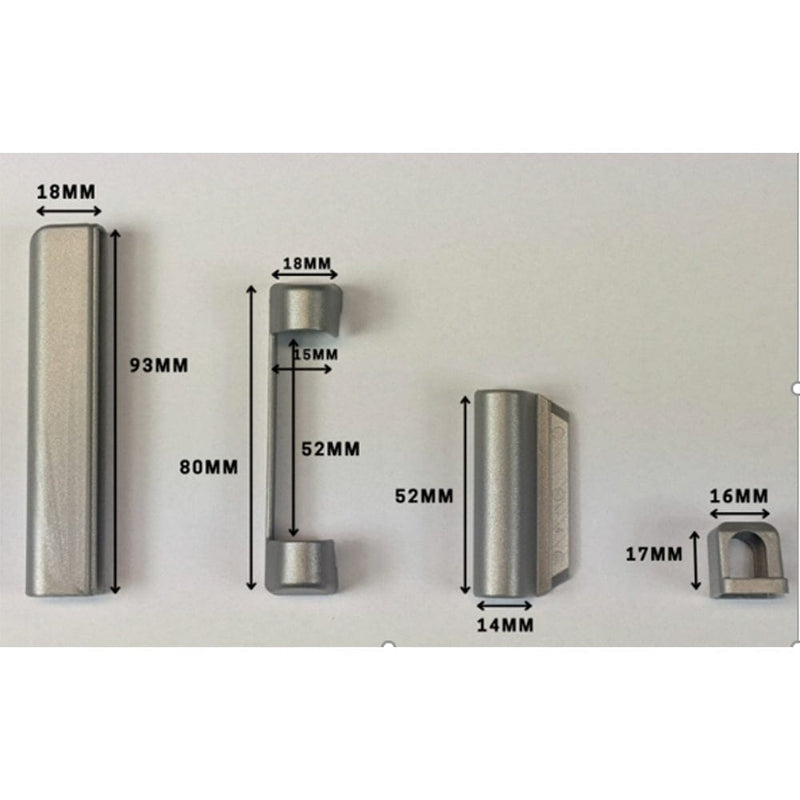 Maco Fenster Maco Abdeckkappen 4teiliges Set - Silber