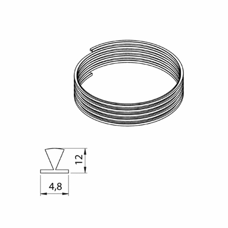 Markenlos Insektenschutz Bürstendichtung für Insektenschutzspannrahmen 4,8x12mm