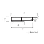 MK Menke Fenster MK Kammerprofil 7/40mm mit Nase und Selbstklebend