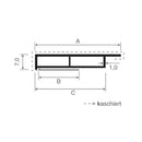 MK Menke Fenster MK Kammerprofil 7/50mm mit Nase und Selbstklebend