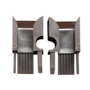 MK Menke Rolladen Braun MK Einlauftrichter 905/2 mit Ausbuchtung für PVC Führungsschiene