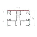 Portos Rolladen Portos ALU Führungsschiene NPR-040 60/40