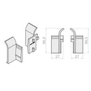 Portos Rolladen Portos Einlauftrichter für Führungsschiene NPD-060