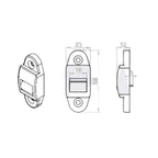 Portos Rolladen Portos Flache Gurtführung mit Bürstendichtung 14mm