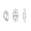 Portos Rolladen Portos Flache Gurtführung mit Bürstendichtung 14mm