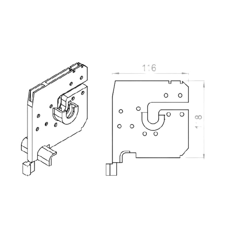 Portos Rolladen Portos Kasten Teilung 135 RKM101