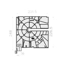 Portos Rolladen Portos Kasten Teilung 250 NPJ-130