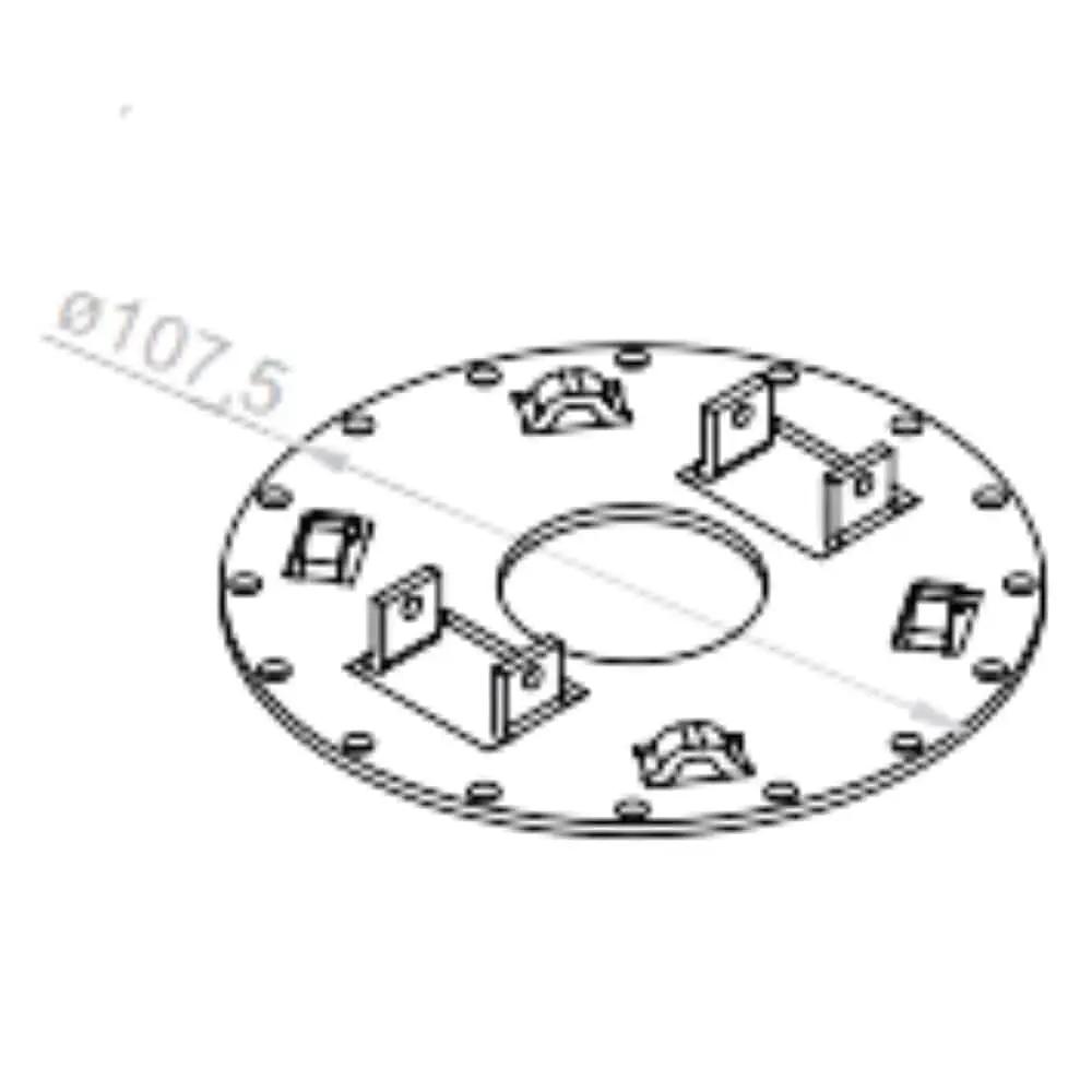 Portos Rolladen Portos Motoren Montageplatte für SW60 RKZ P6