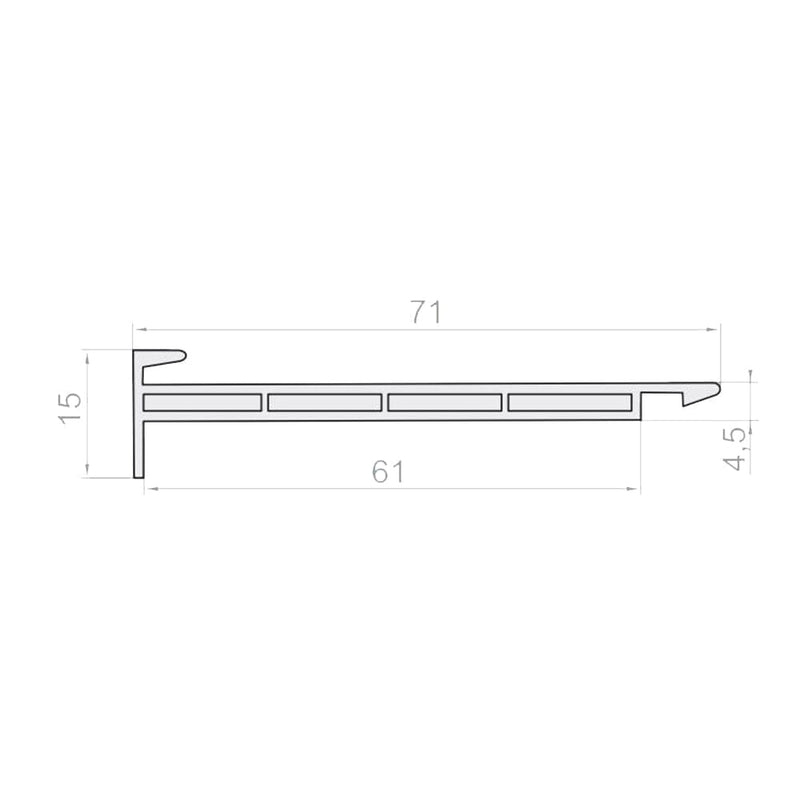 Portos Rolladen Portos PVC Adapterprofil für Fensterprofile RN1