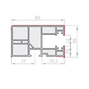 Portos Rolladen Portos PVC Einzelführungsschiene RK-16 60/35