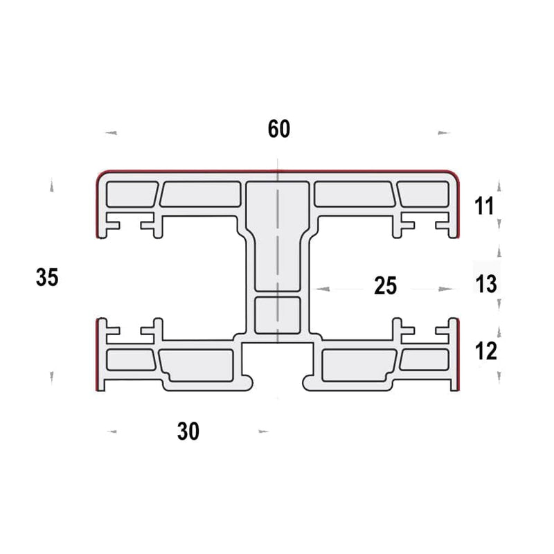 Portos Rolladen Portos PVC Führungsschiene RK-18
