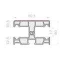 Portos Rolladen Portos PVC Führungsschiene RK-18M