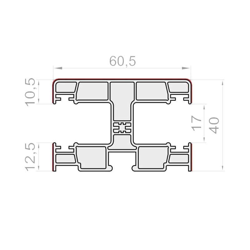 Portos Rolladen Portos PVC Führungsschiene RK-18M