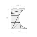 Portos Rolladen Portos TP1000K Styroporeinsatz für Seitenblende NPW-140