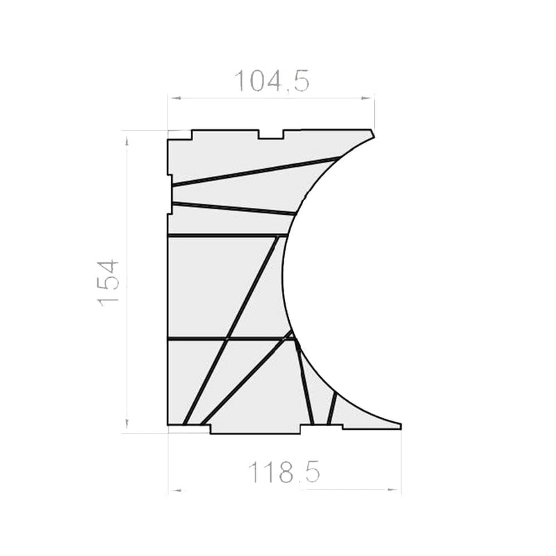 Portos Rolladen Portos TP1000K Styroporeinsatz für Seitenblende NPW-140