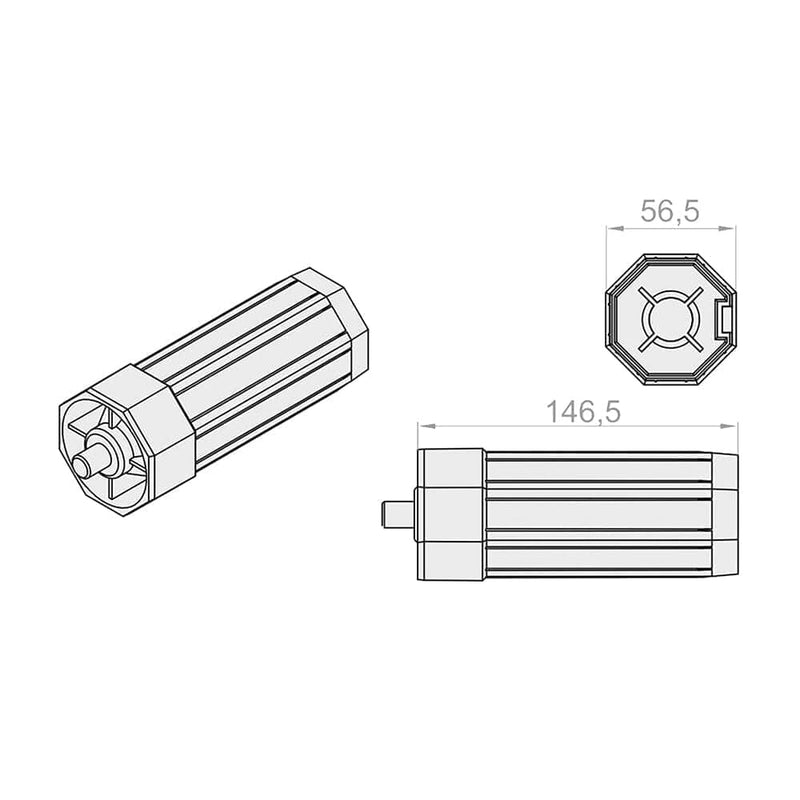 Portos Rolladen Portos Walzenkapsel mit Stahlstift SW60
