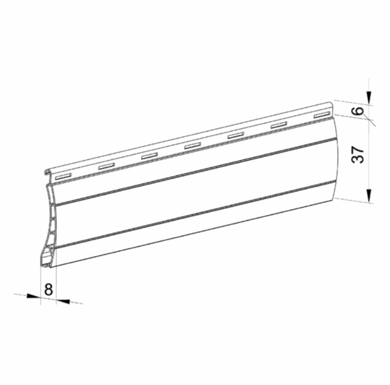 Portos Rolladen Rolladen Seitliche Arretierung für Rolladenpanzer APA 37-PCV