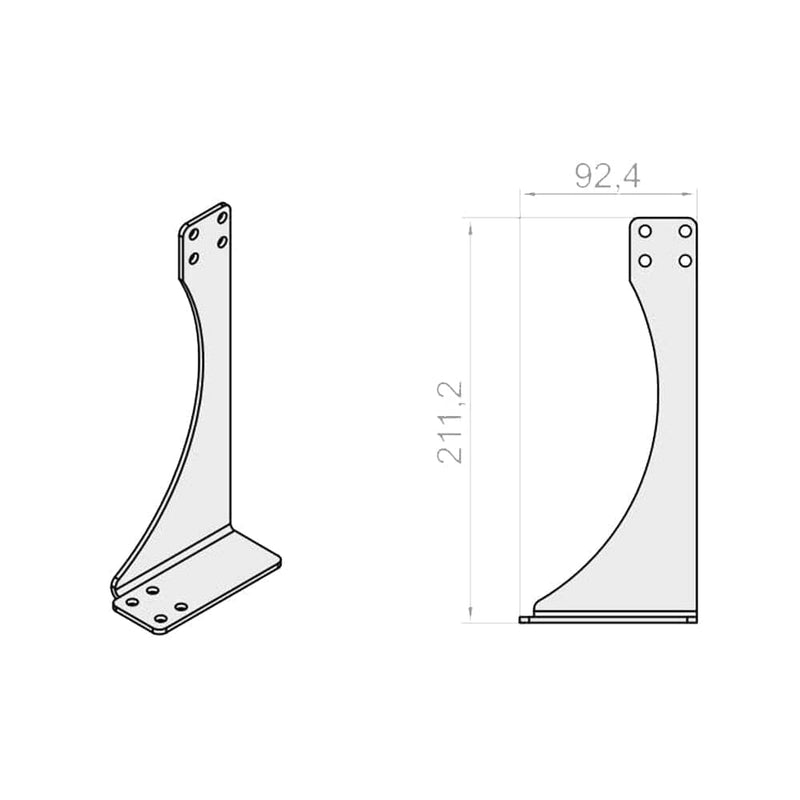 Portos Rollladen Portos Statikkonsole NPT-080 für Rollladenkasten 250