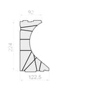 Portos Rollladen Portos TP1000K Styroporeinsatz für Seitenblende 250 NPW-170