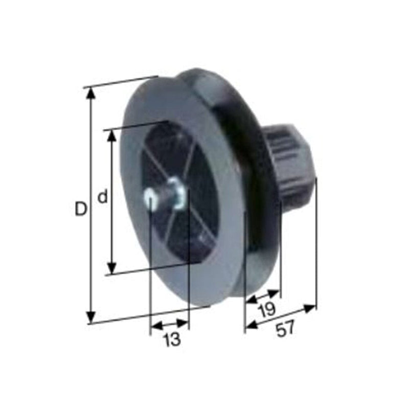 Selve Rolladen Selve Mini-Gurtscheibe mit Zapfen für 15mm Gurt Ø85 für SW40 132000