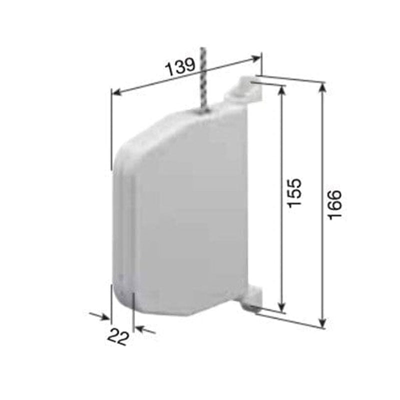 Selve Rolladen Selve Mini-Schnurwickler mit 5m Schnurr Weiss 084403