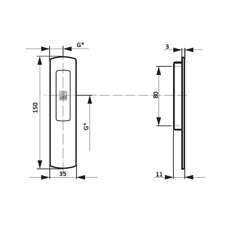Siegenia Fenster Siegenia Griffmuschel HS 300 Außen Weiss RAL9003 651218